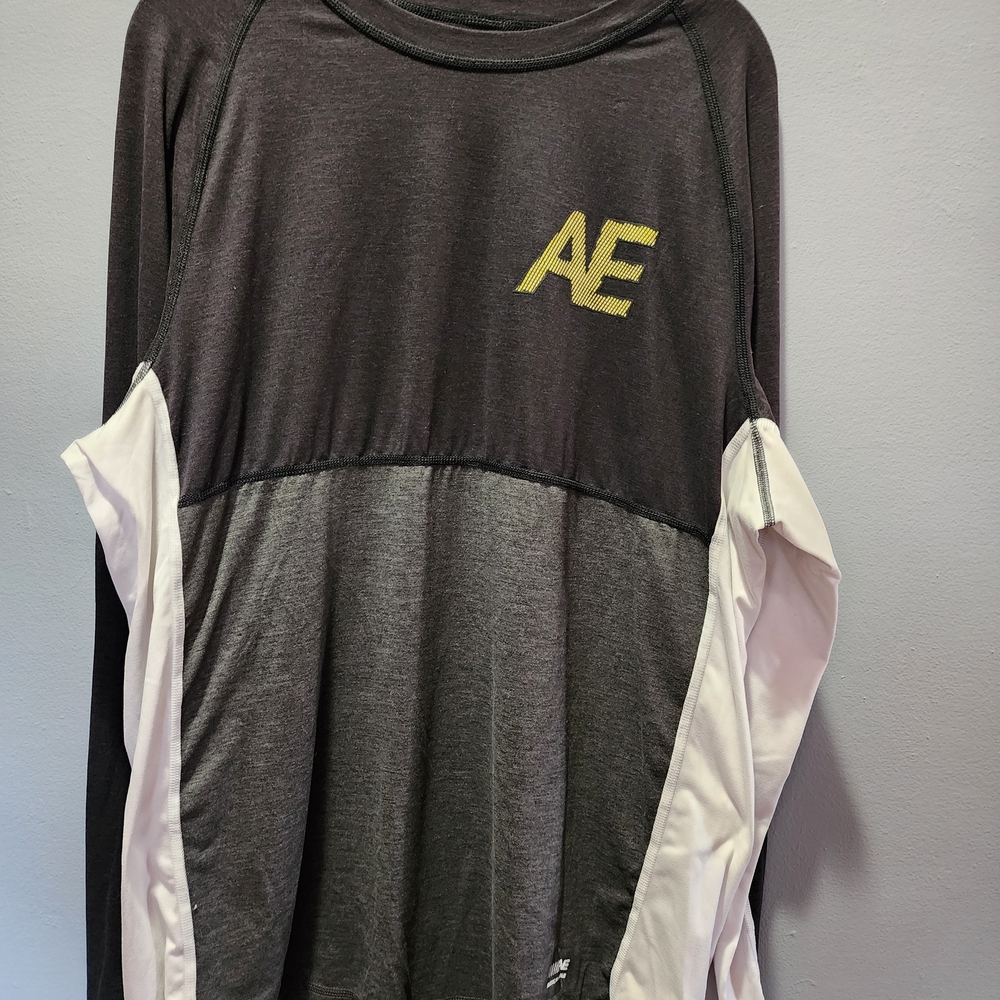 American Eagle Black Long Sleeve Top with Gold  Accent